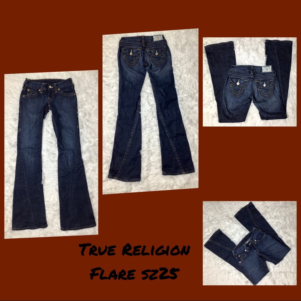 True Religion Joey Flare Twist Seam Jeans Sz 25
